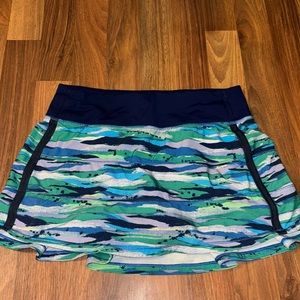 Lululemon Athletica Pace Rival Green Blue and Purple Skirt | 4